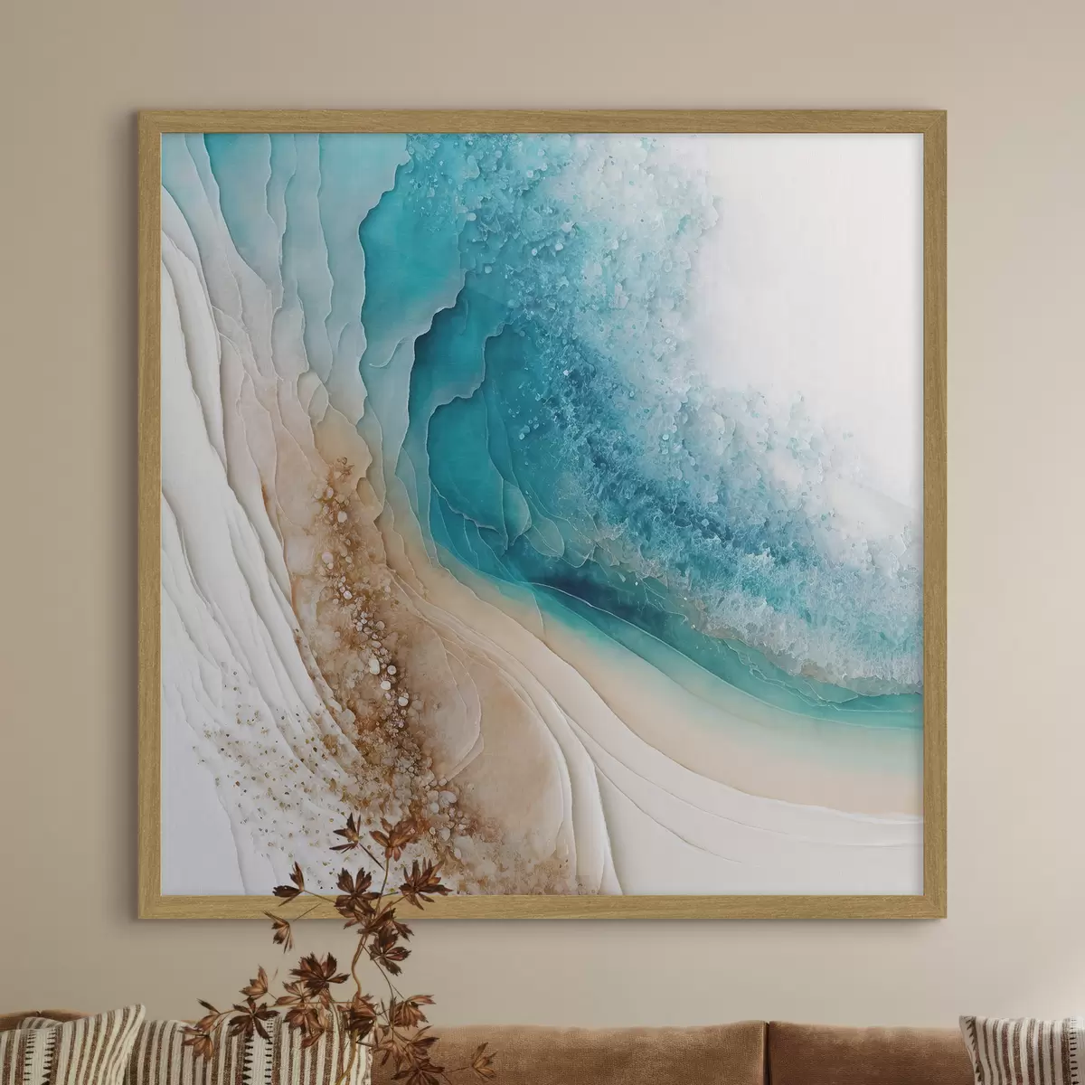 Poster Onde serene incontrano coste delicate f36029