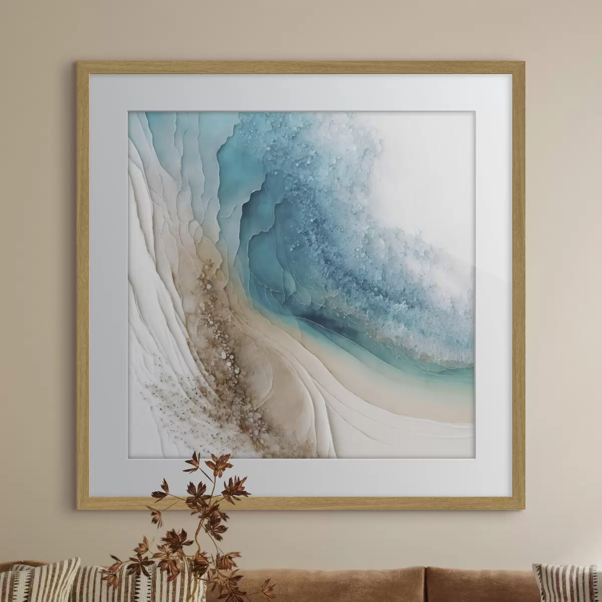 Poster Onde serene incontrano coste delicate f36029