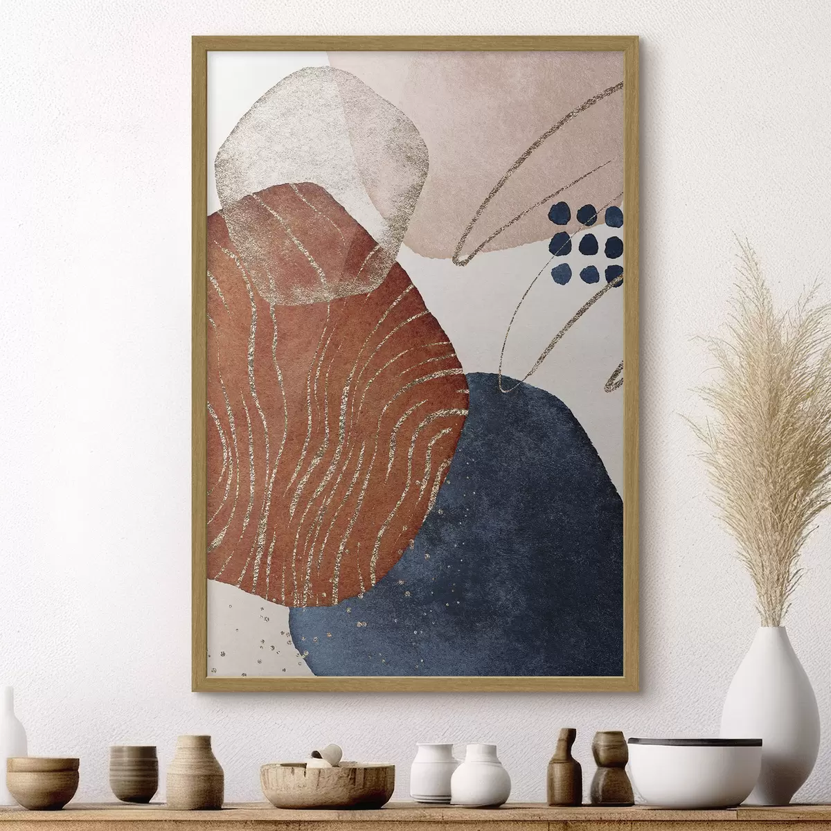 Poster Forme astratte nei toni della terra f35956