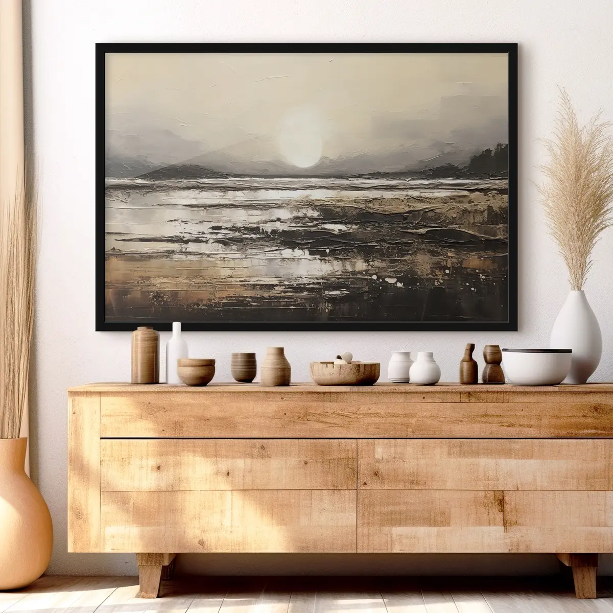 Poster Tramonto sereno su acque tranquille f35912