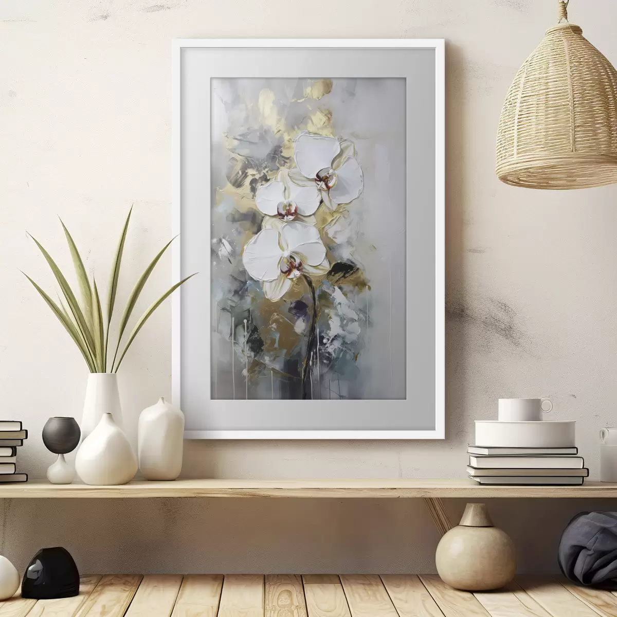 Poster Orchidee nella luce fredda f35904