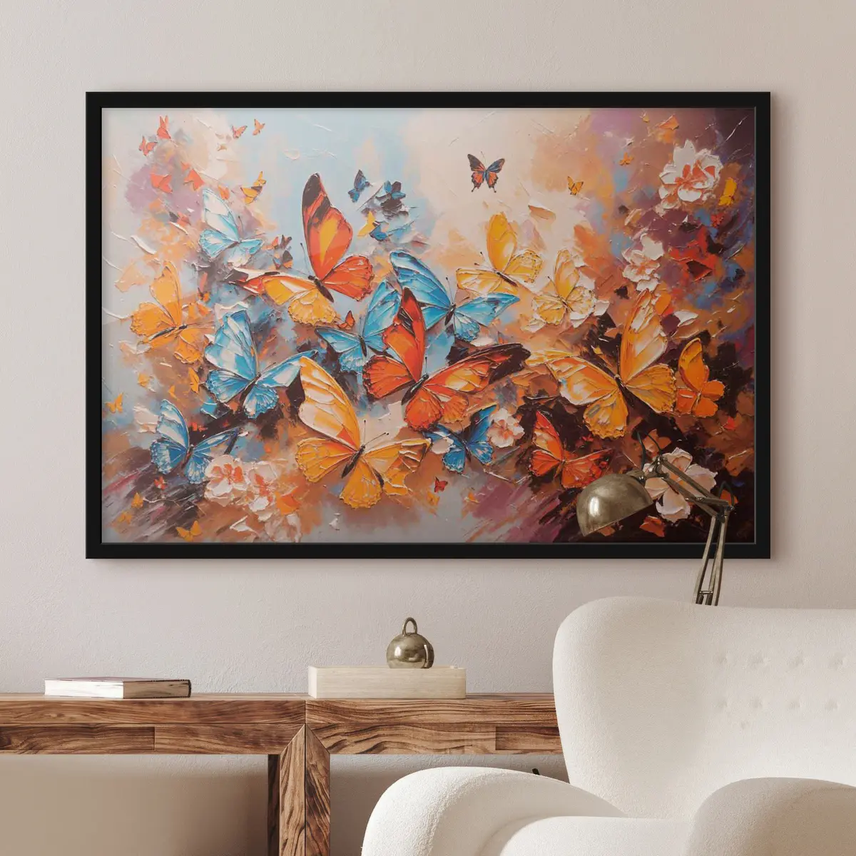 Poster Farfalle colorate in volo f35824