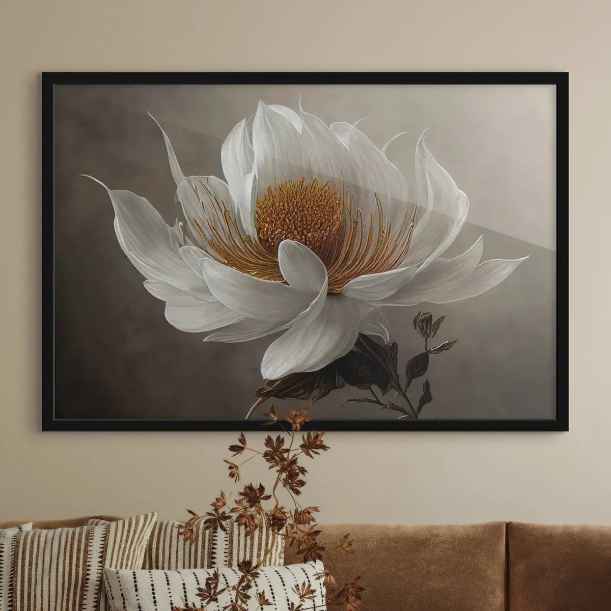 Poster Fioritura elegante in tonalità tenui f35725