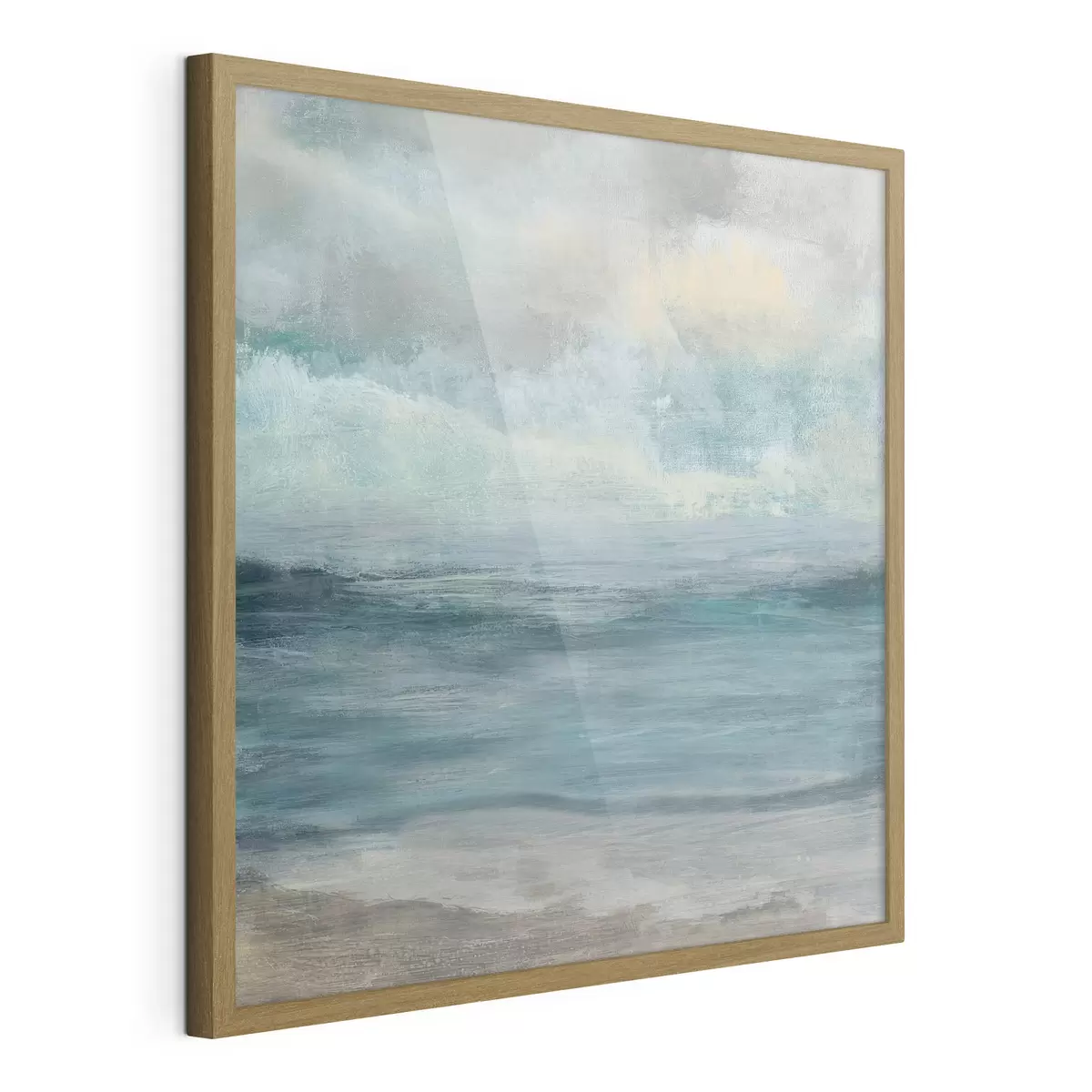 Poster Onde serene sotto un cielo nuvoloso f35720