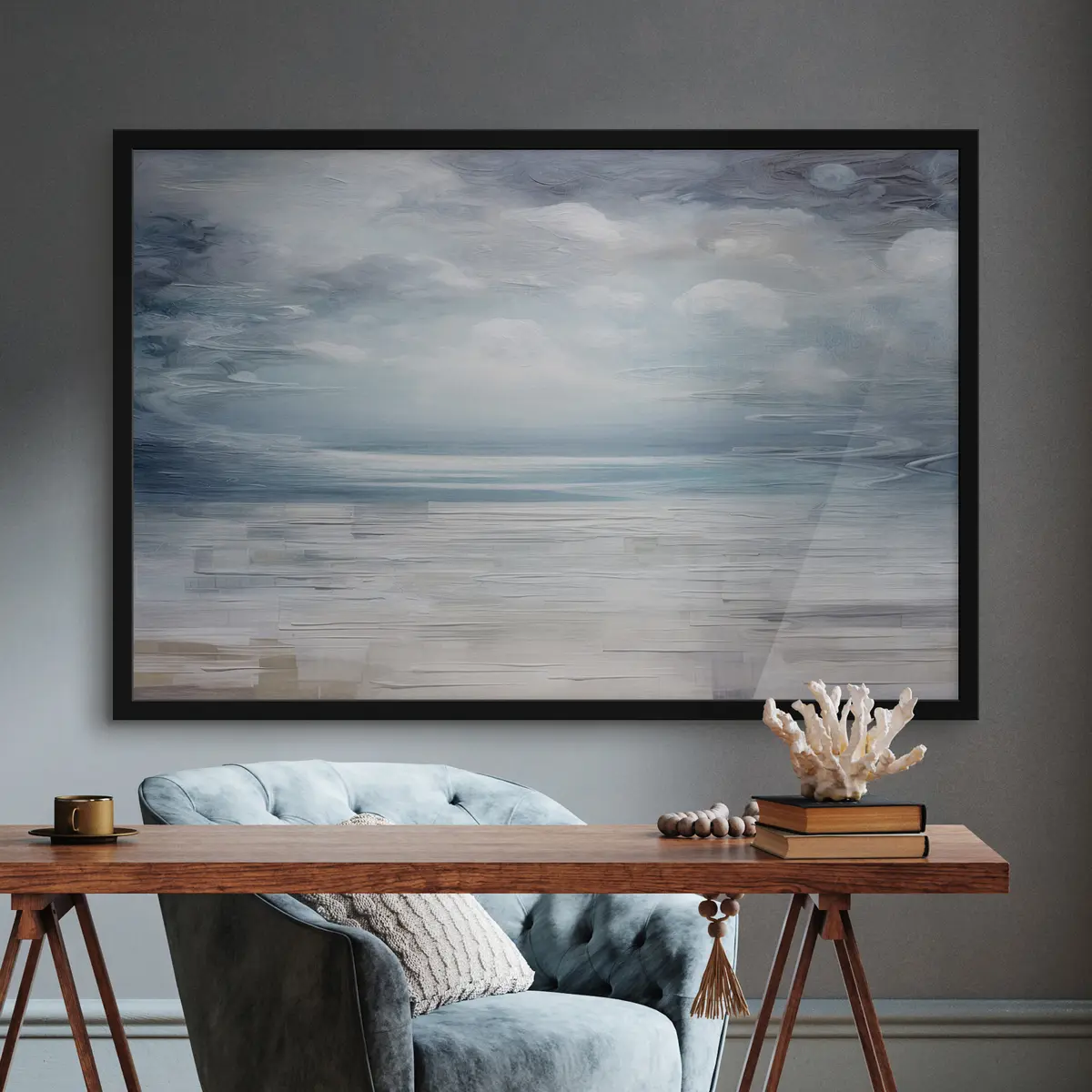 Poster Acque calme sotto un cielo nuvoloso f35715