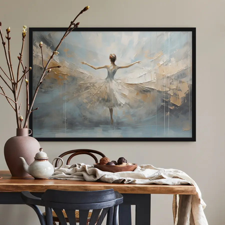 carta da parati Ballerina che abbraccia la luce e il movimento nr. f35538