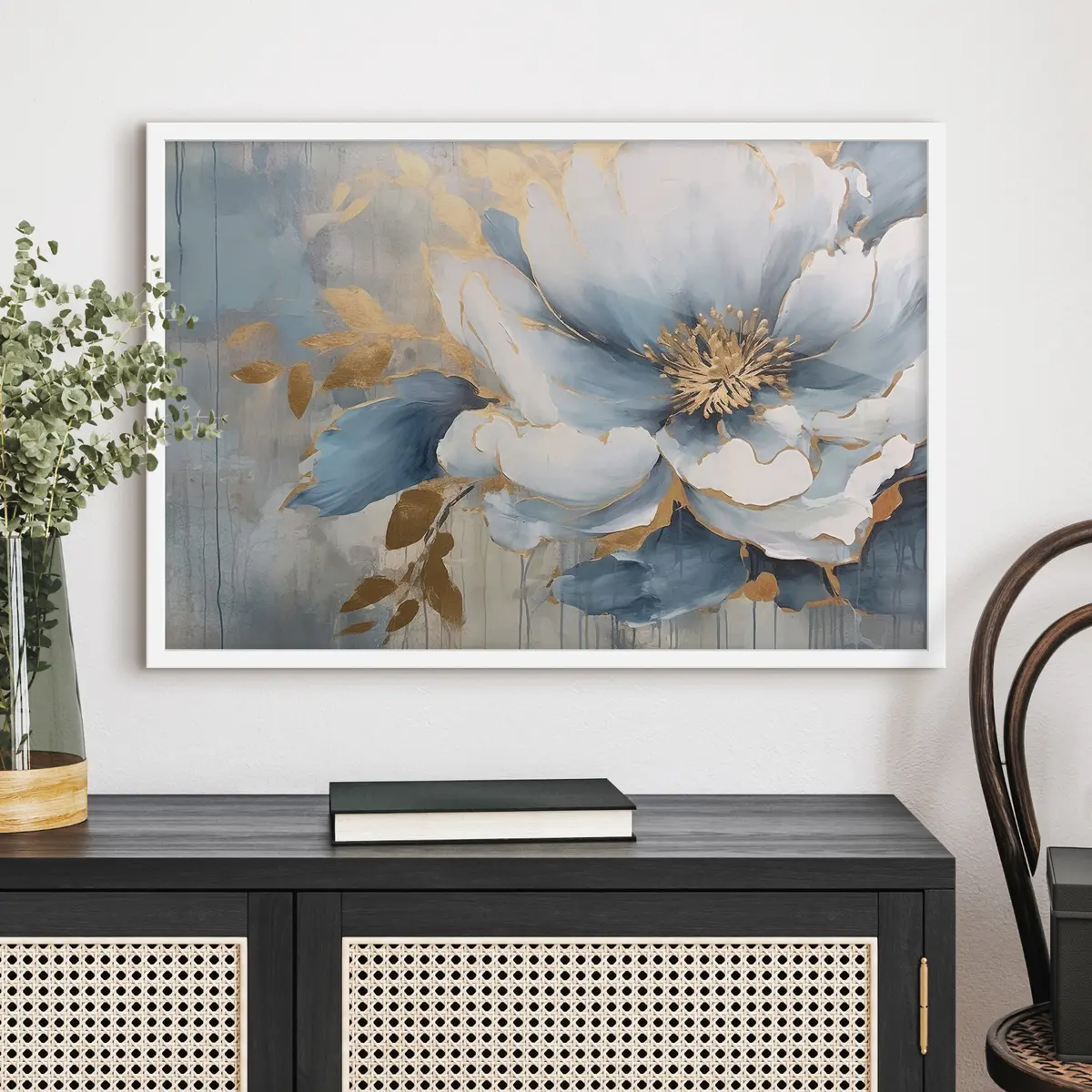 Poster Fioritura elegante con colori rilassanti f35382