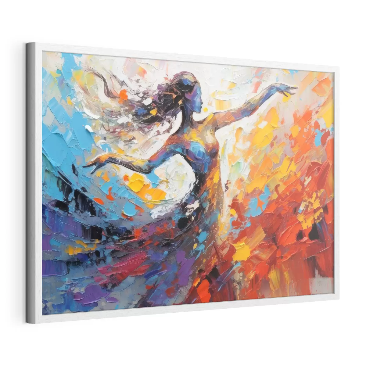 Poster Ballerina che abbraccia colori e movimenti vibranti f35379