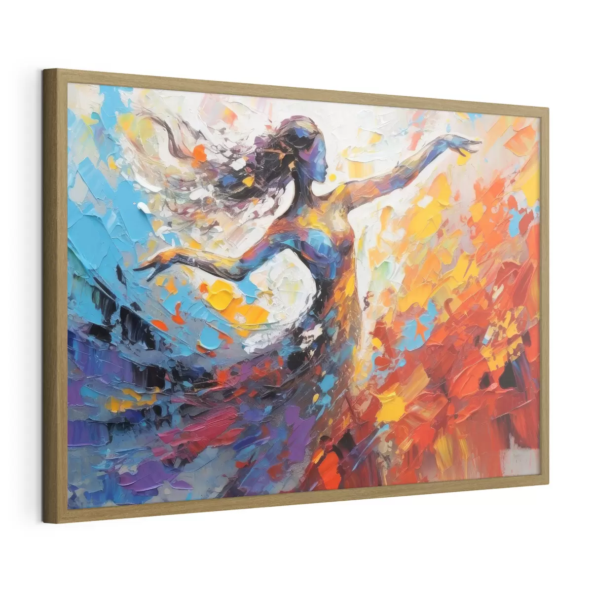 Poster Ballerina che abbraccia colori e movimenti vibranti f35379