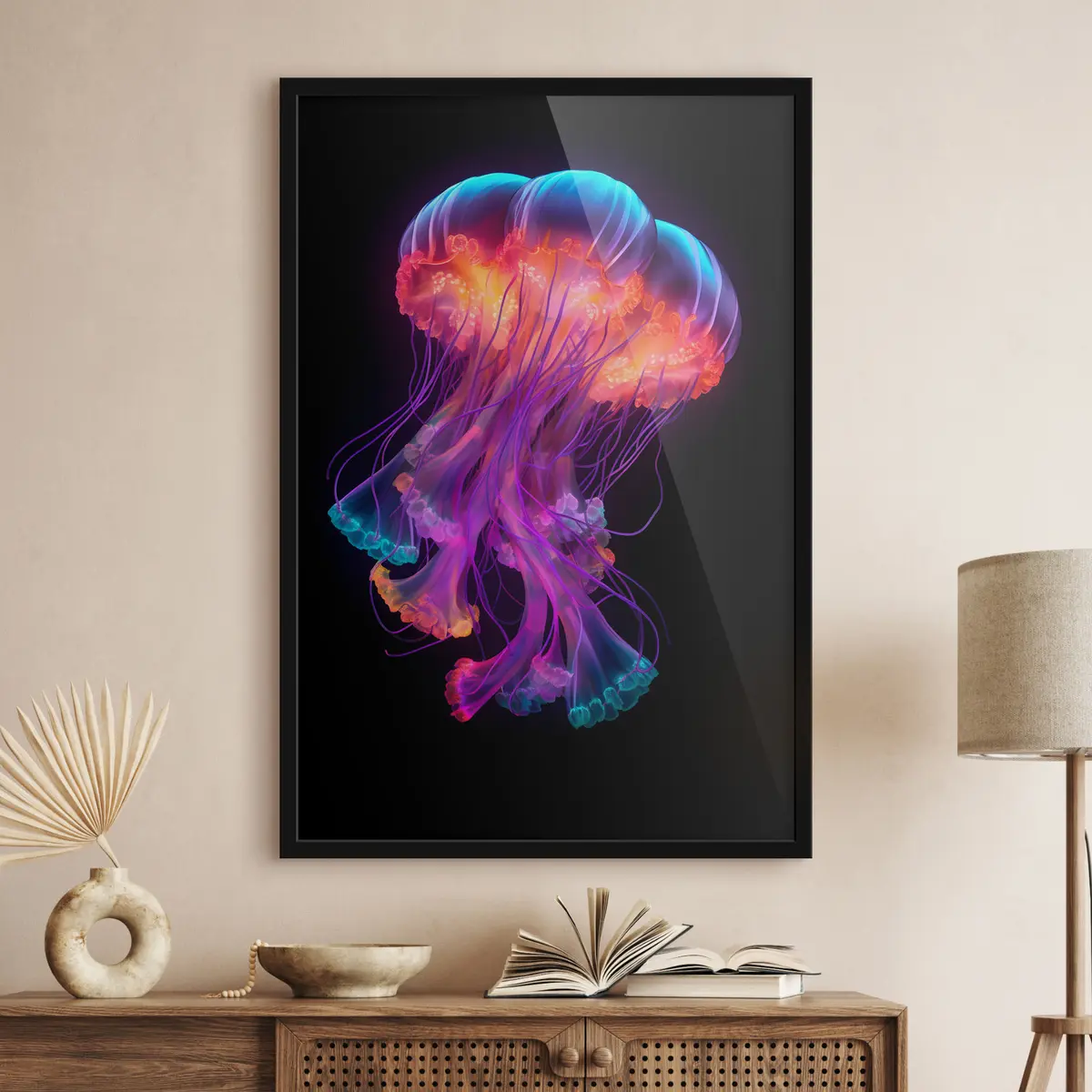 Poster Meduse luminose in movimento f35363