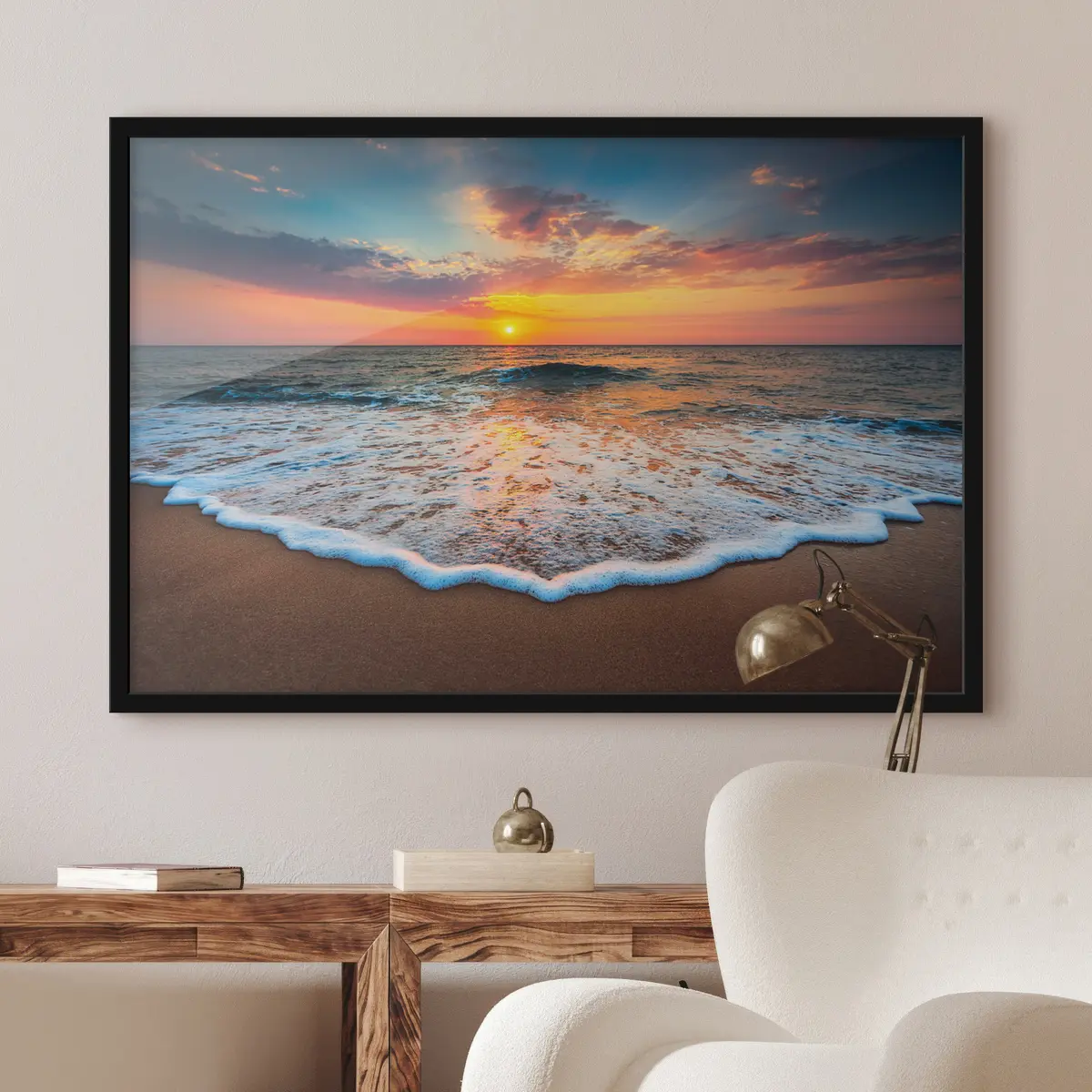 Poster Il tramonto si riflette sulle onde f35166