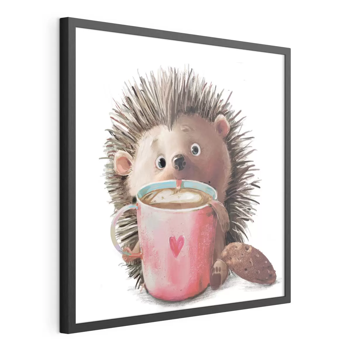 Poster Un riccio e una tazza di caffè f35039