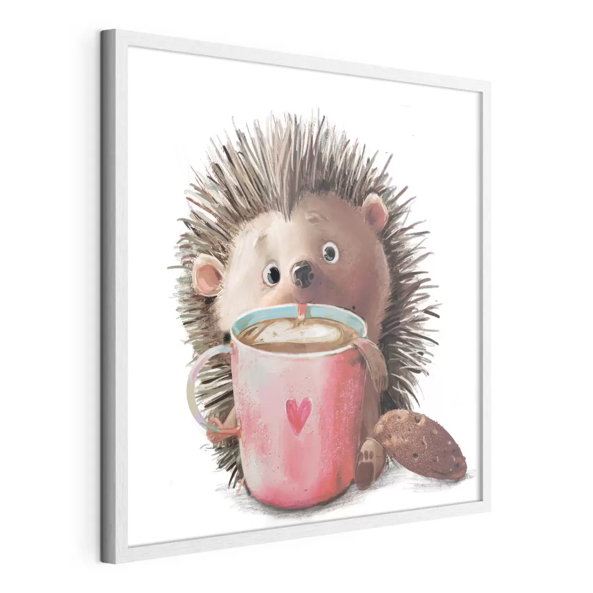 Poster Un riccio e una tazza di caffè f35039