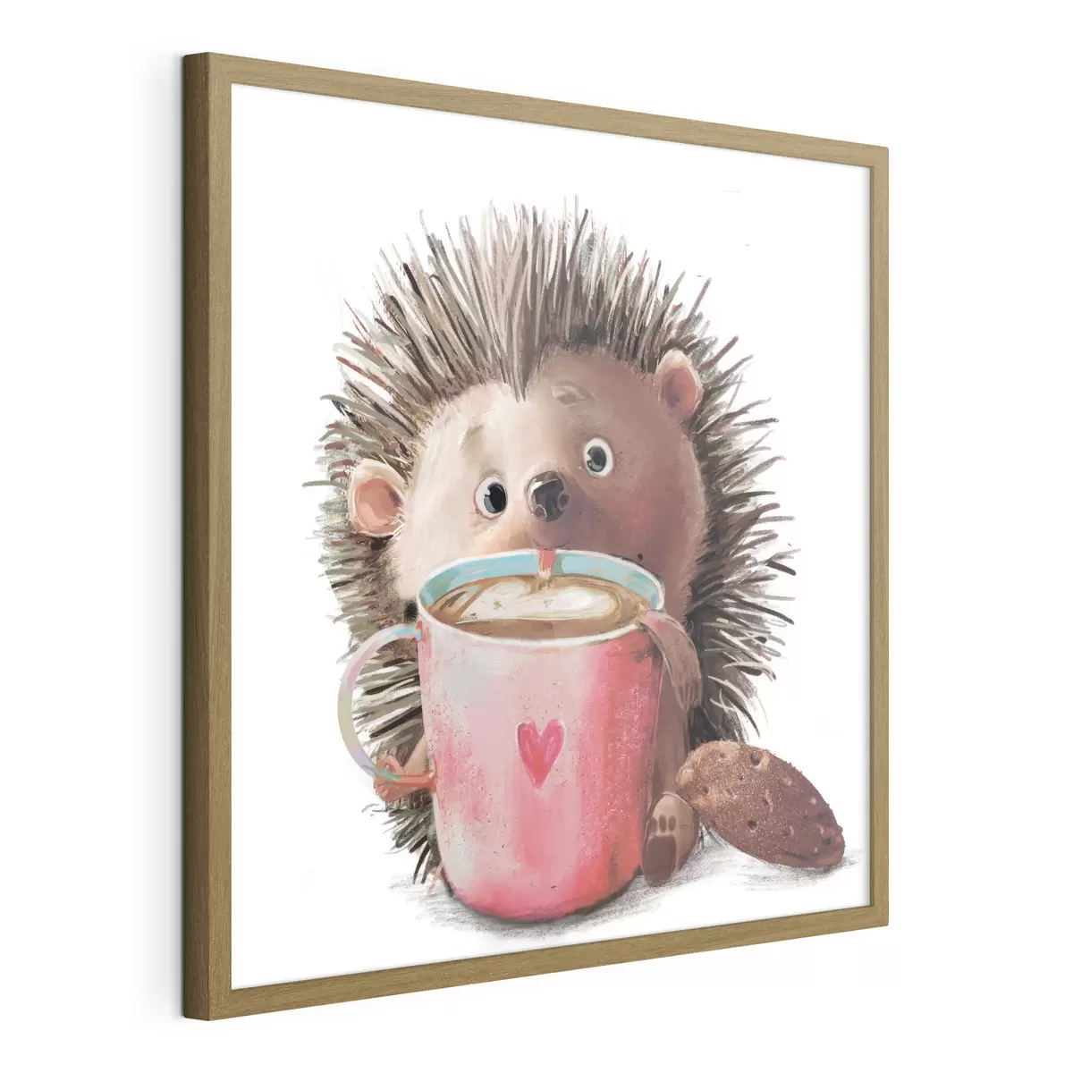 Poster Un riccio e una tazza di caffè f35039