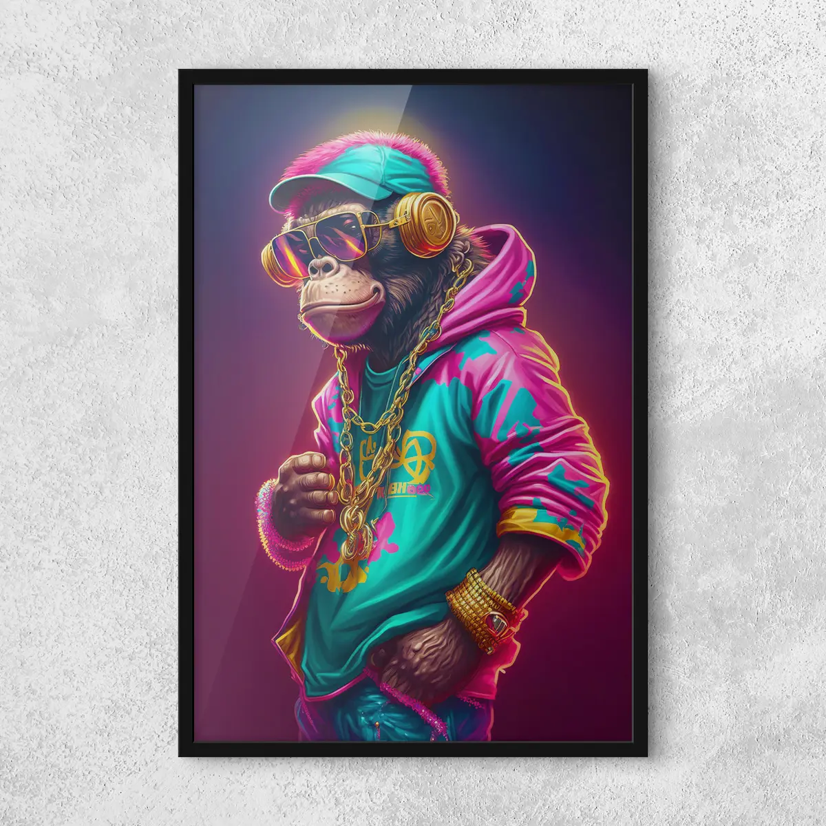 Poster Un primate elegante in un abbigliamento vivace f34891