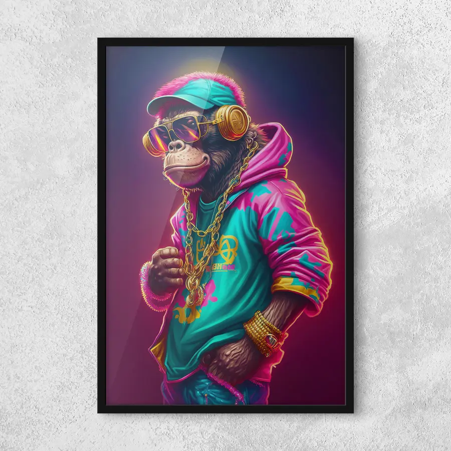 carta da parati Un primate elegante in un abbigliamento vivace nr. f34891