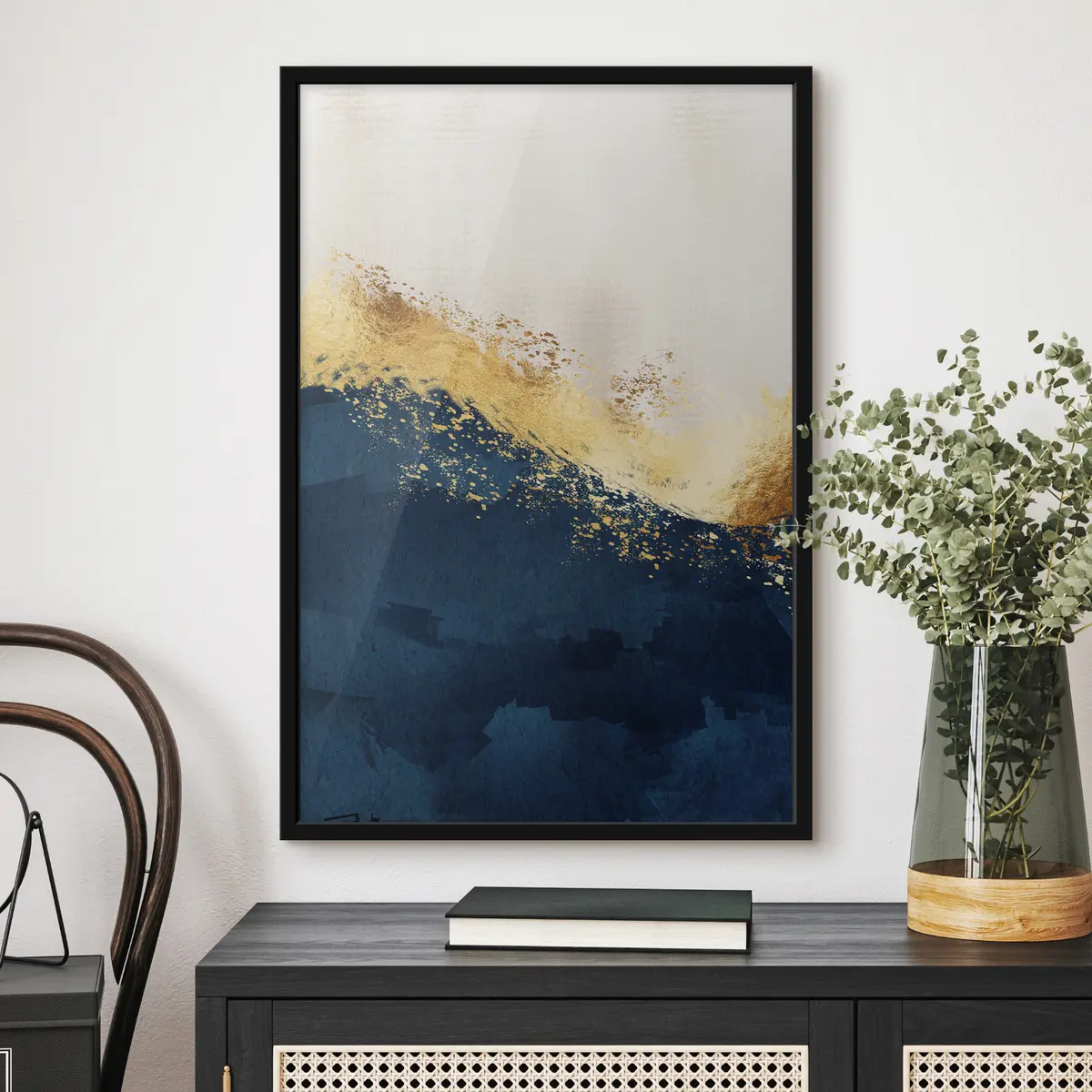 Poster Bianco e blu f34212