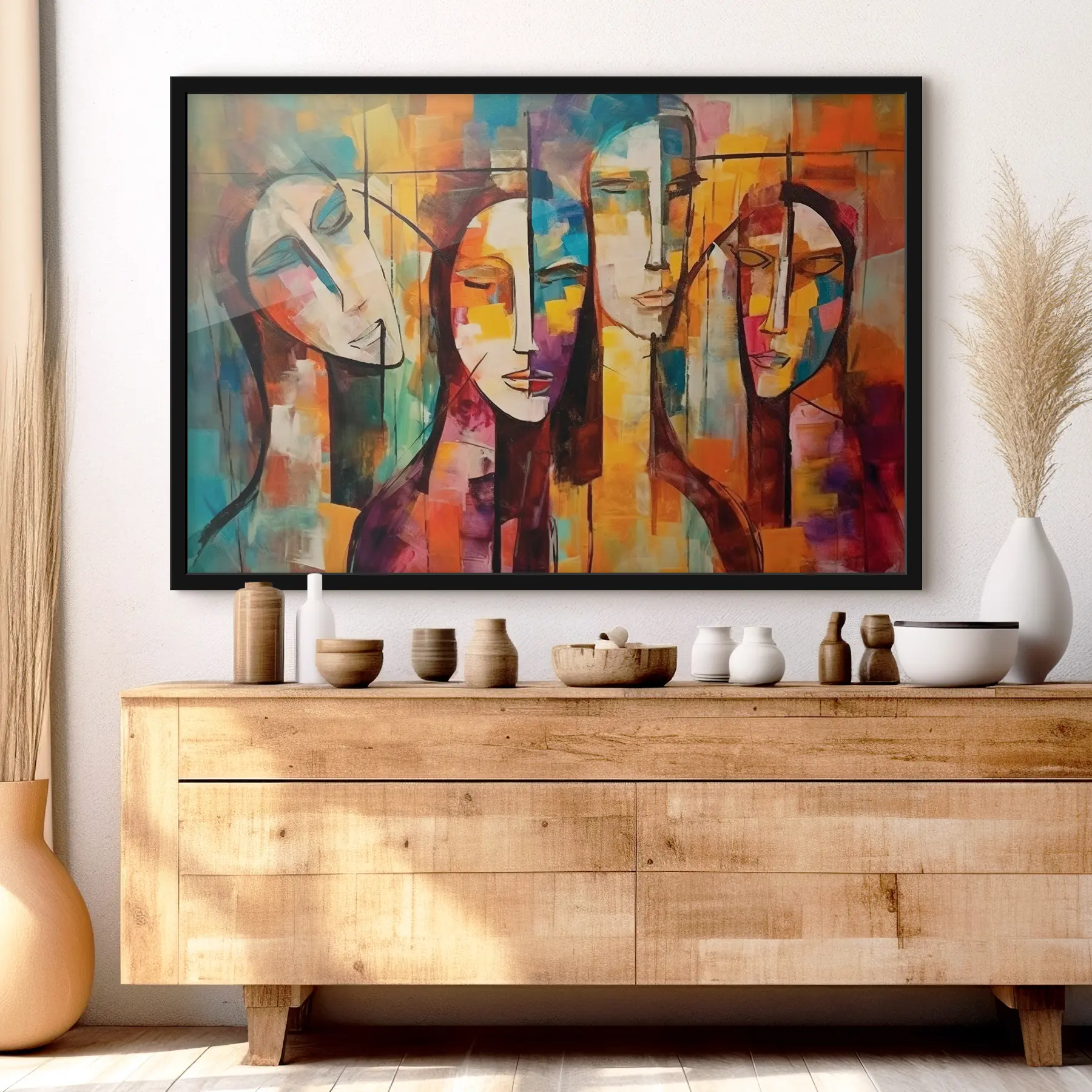 carta da parati Volti astratti dai colori vivaci nr. f33845