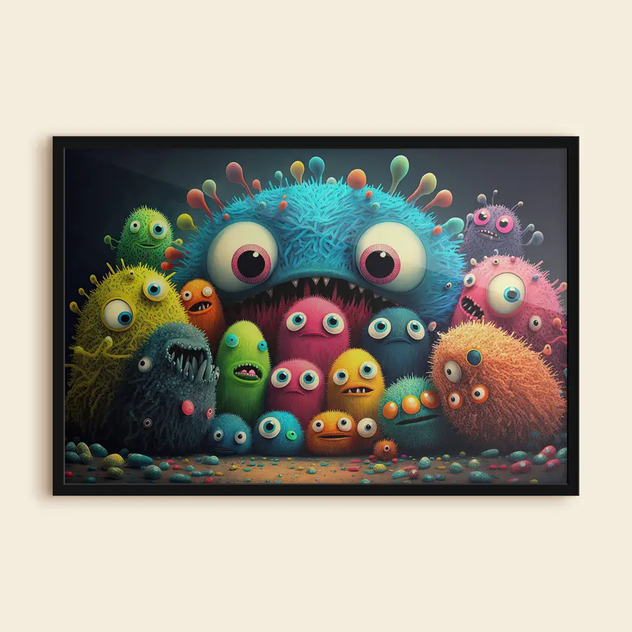 carta da parati Creature colorate che condividono un momento nr. f33531