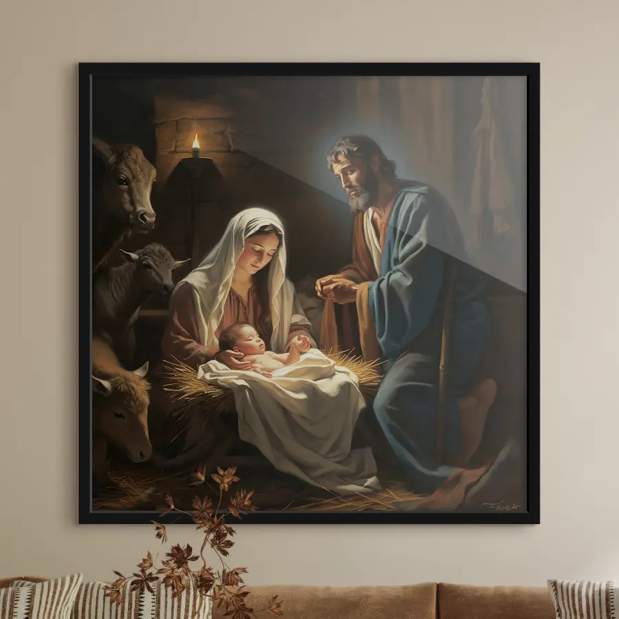 carta da parati Sacra Famiglia, Gesù, Maria e Giuseppe nr. f33488
