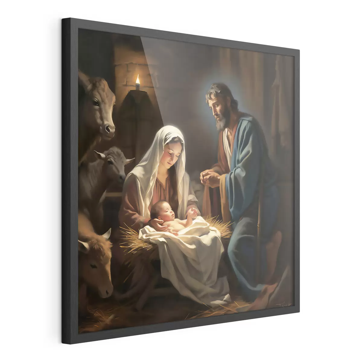 Poster Sacra Famiglia di notte f33488