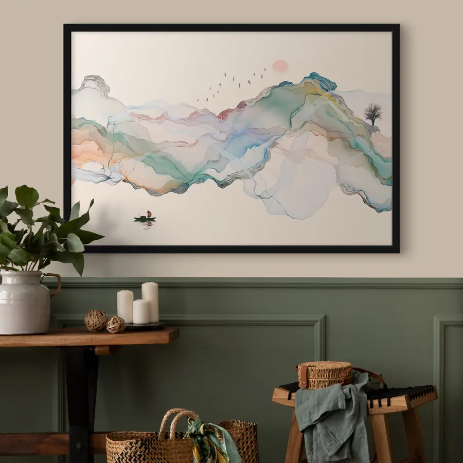 carta da parati Viaggio sereno attraverso paesaggi colorati nr. f32936