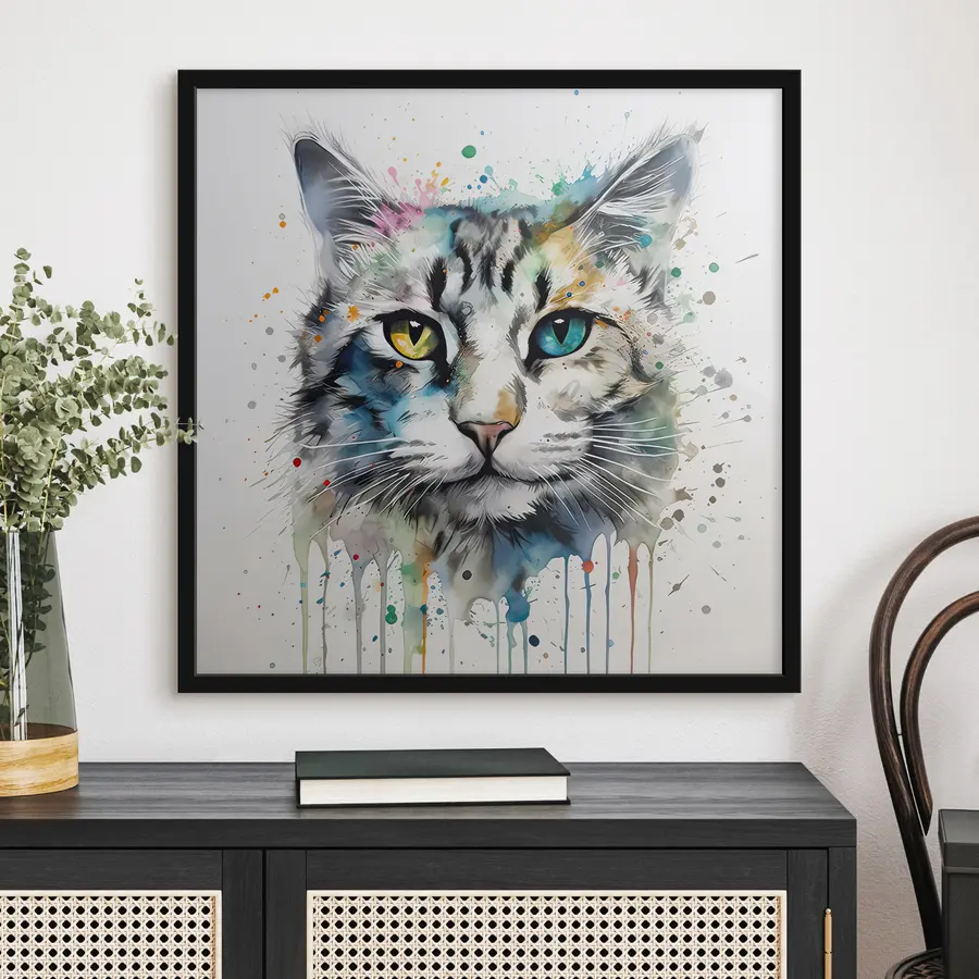 carta da parati Gatto in stile acquerello nr. f32315