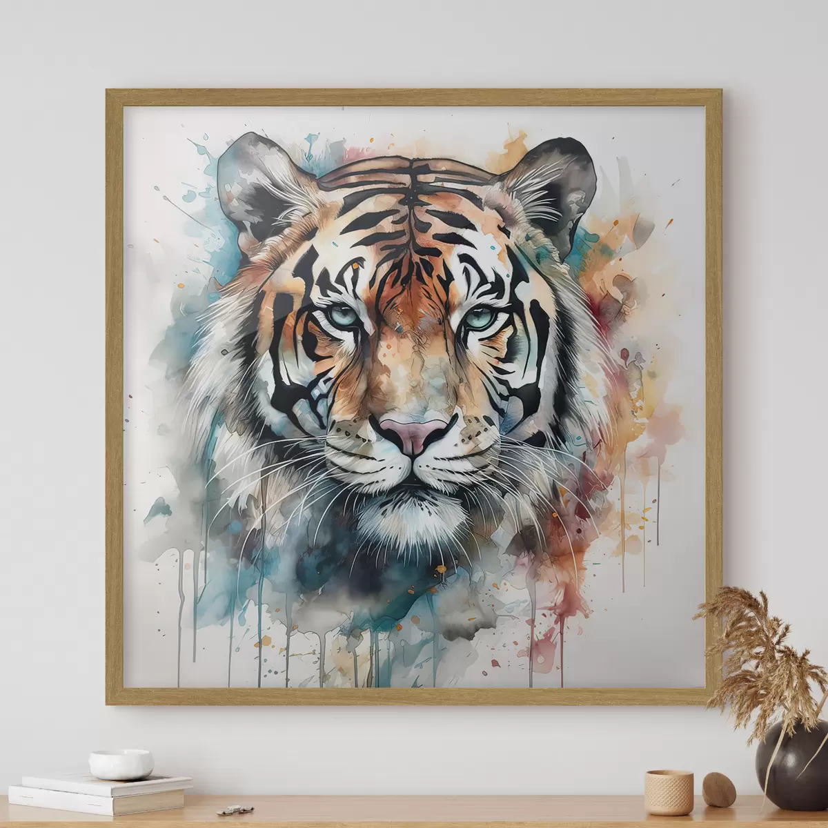 Poster Tigre in stile acquerello f32302