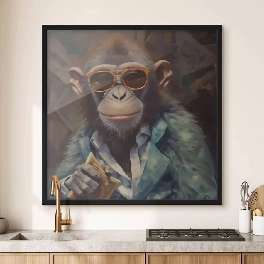 carta da parati Scimmia con portafoglio nr. f32172