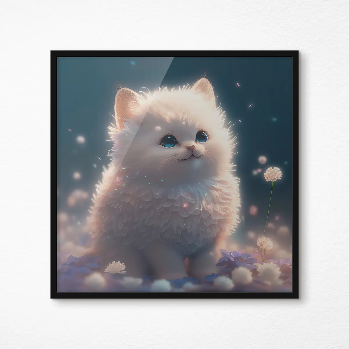 Poster Una soffice compagna in un giardino da sogno f31842