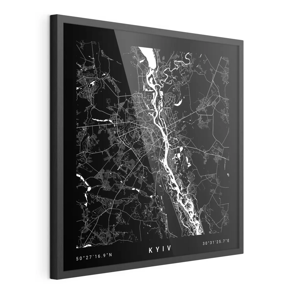 Poster Mappa minimalista della città di Kiev in Ucraina f31428