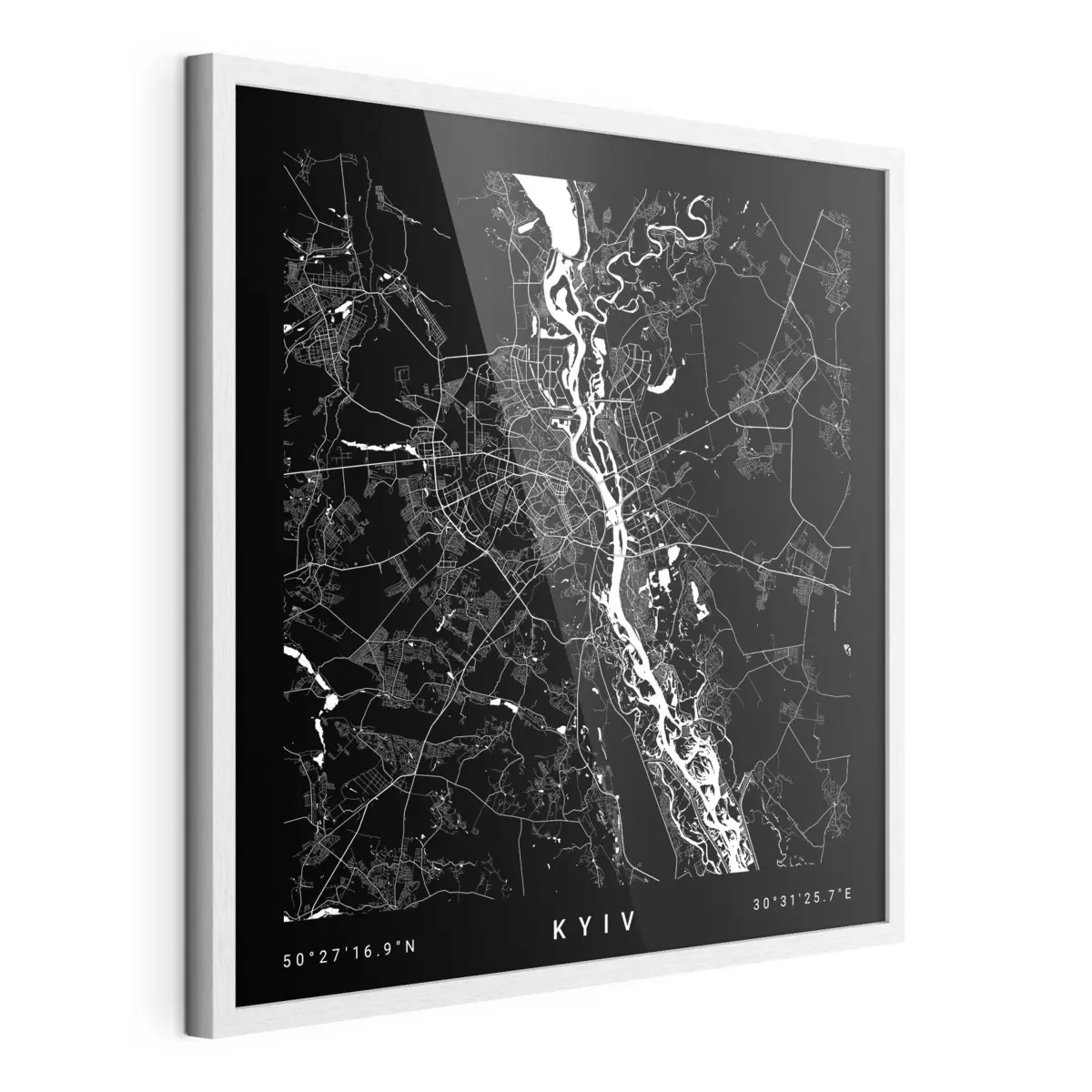 Poster Mappa minimalista della città di Kiev in Ucraina f31428