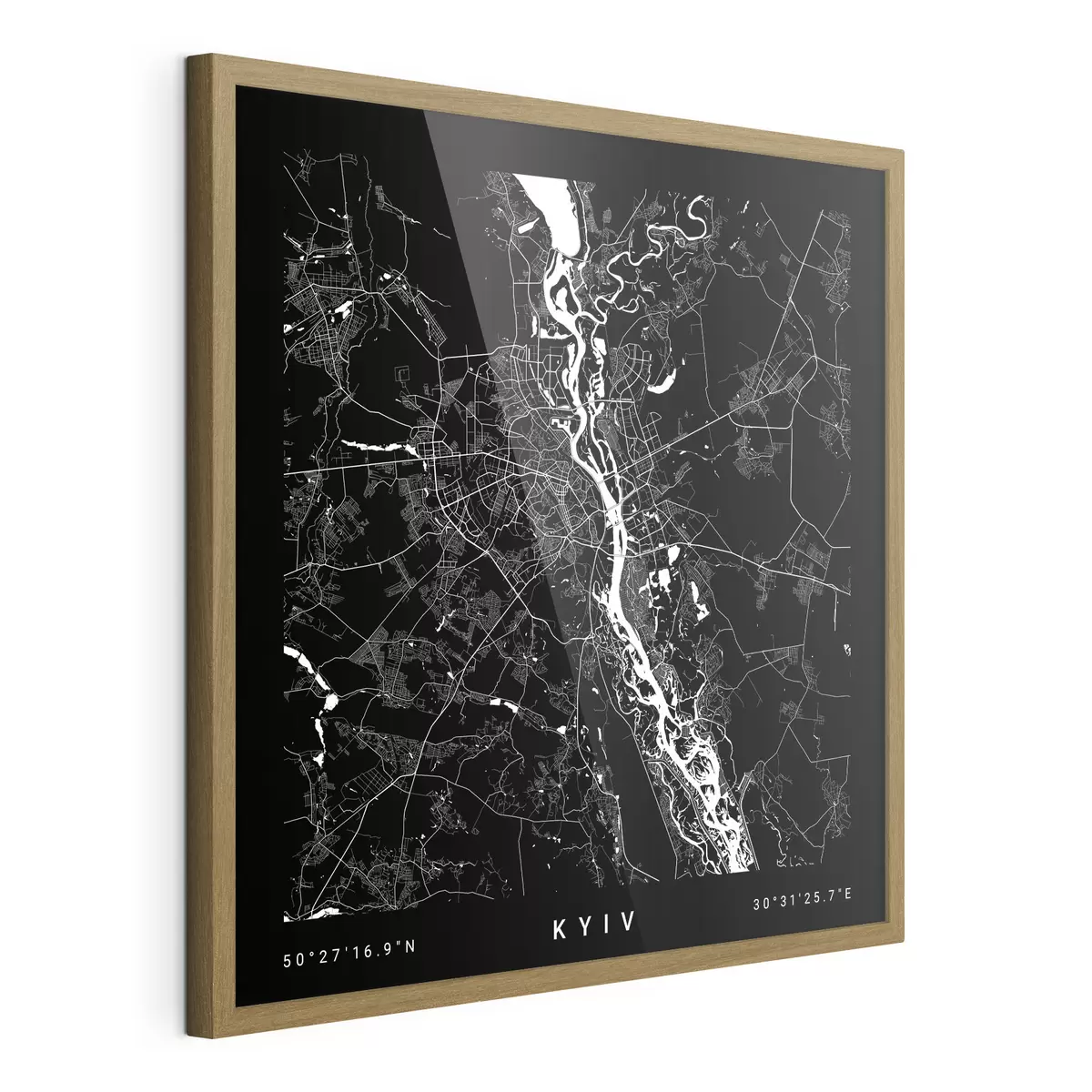 Poster Mappa minimalista della città di Kiev in Ucraina f31428