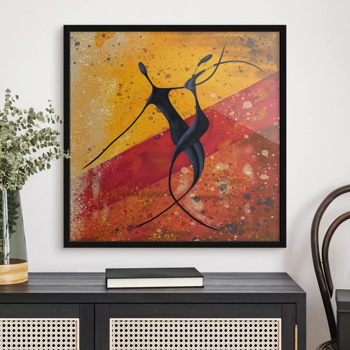 Poster Danza di silhouette in stile africano f28768