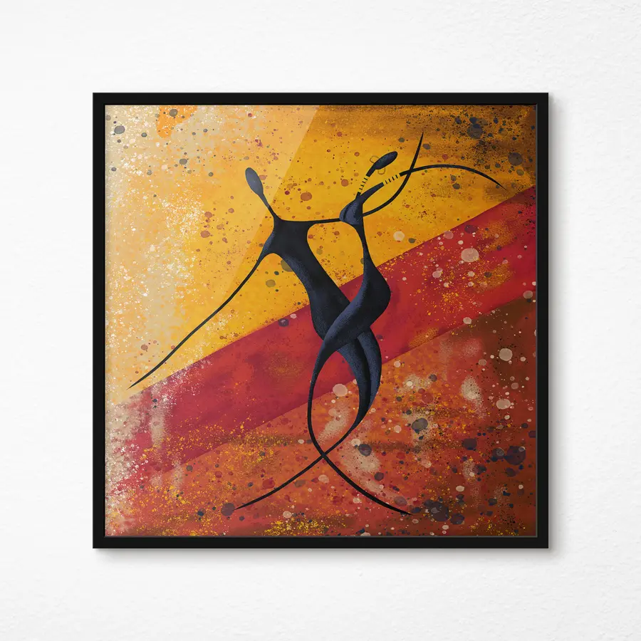 carta da parati Danza di silhouette in stile africano nr. f28768