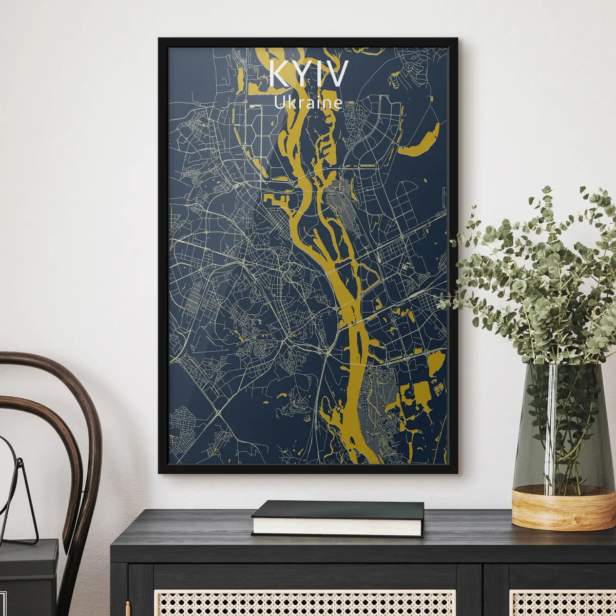 Poster Mappa di Kiev, capitale dell'Ucraina f26712