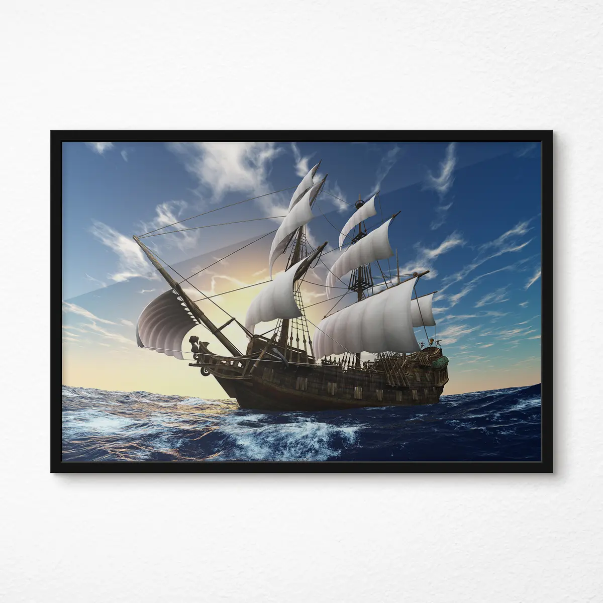 Poster Navigando verso l'orizzonte dorato f15797