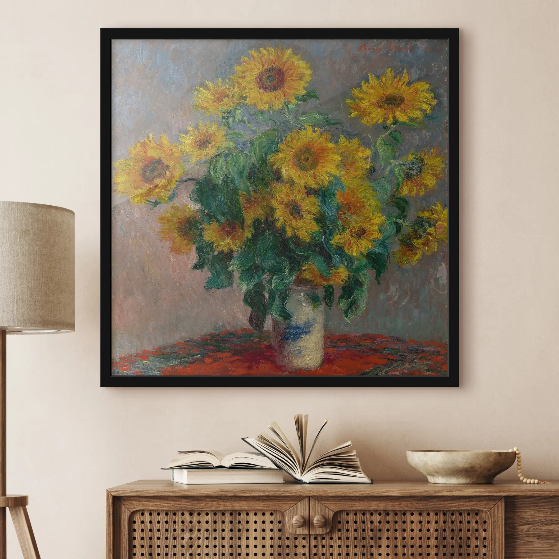 carta da parati Girasoli vivaci nel verde del fogliame nr. f12312