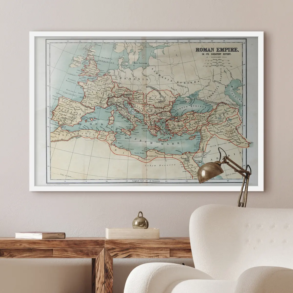 Poster Mappa dell'estensione dell'Impero Romano f09978