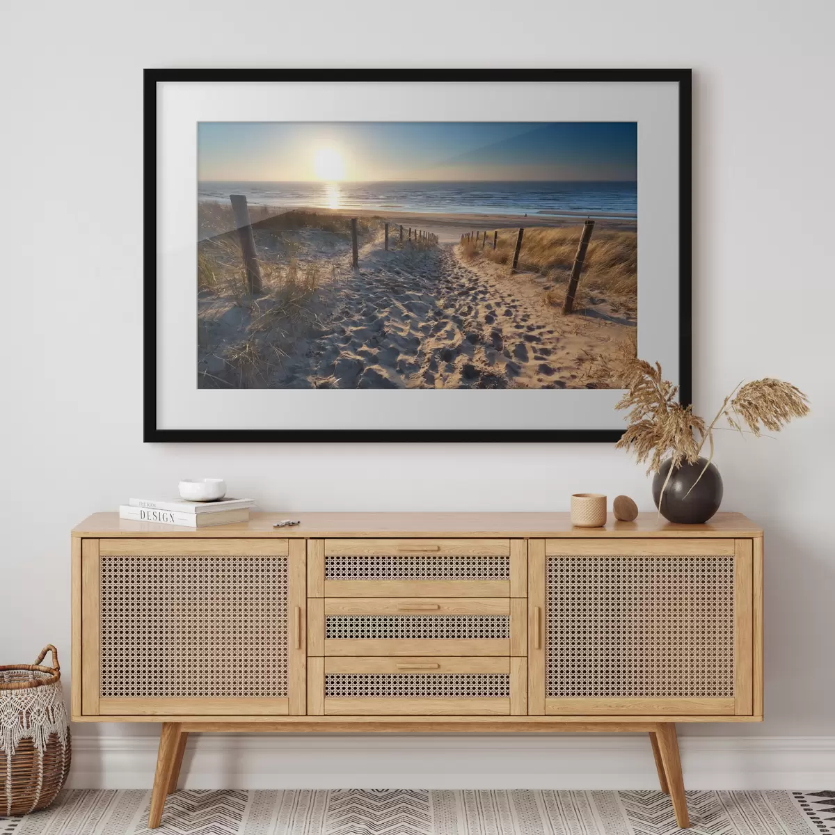Poster Sentiero per la serenità della spiaggia sabbiosa f08131