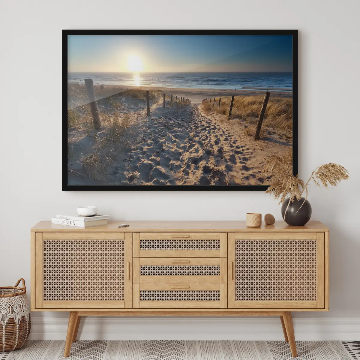 Poster Sentiero per la serenità della spiaggia sabbiosa f08131