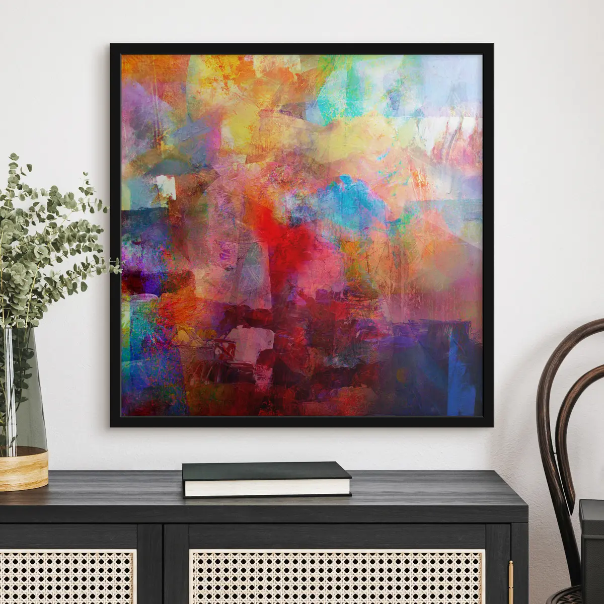 Poster Colori vibranti in una composizione astratta f04344