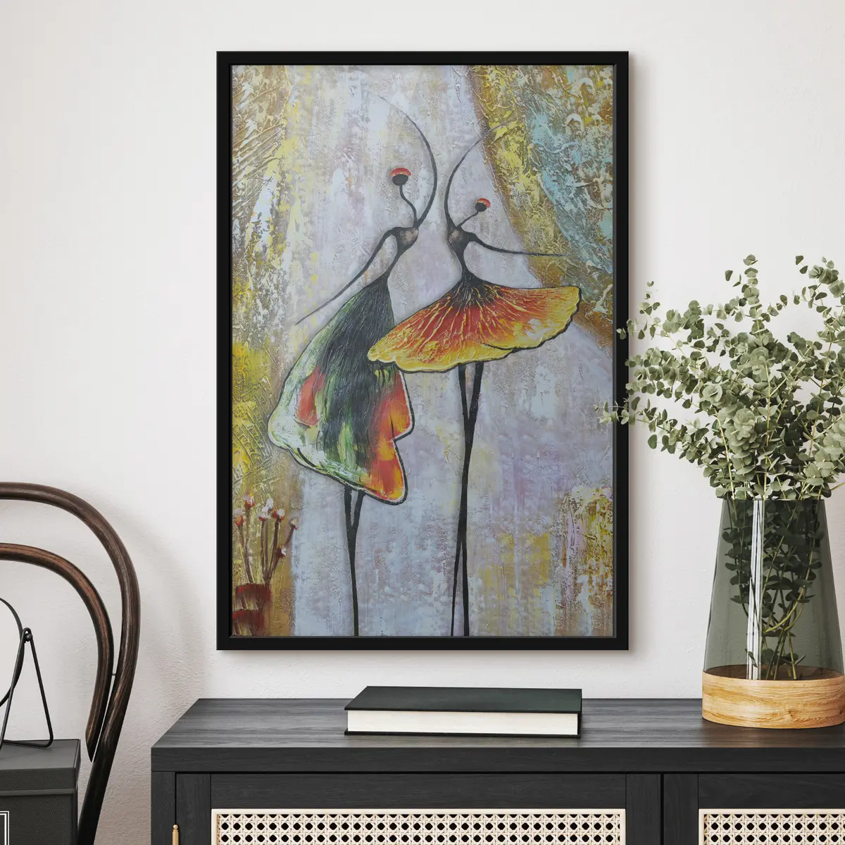 Poster Sagome danzanti dai colori vivaci f01740