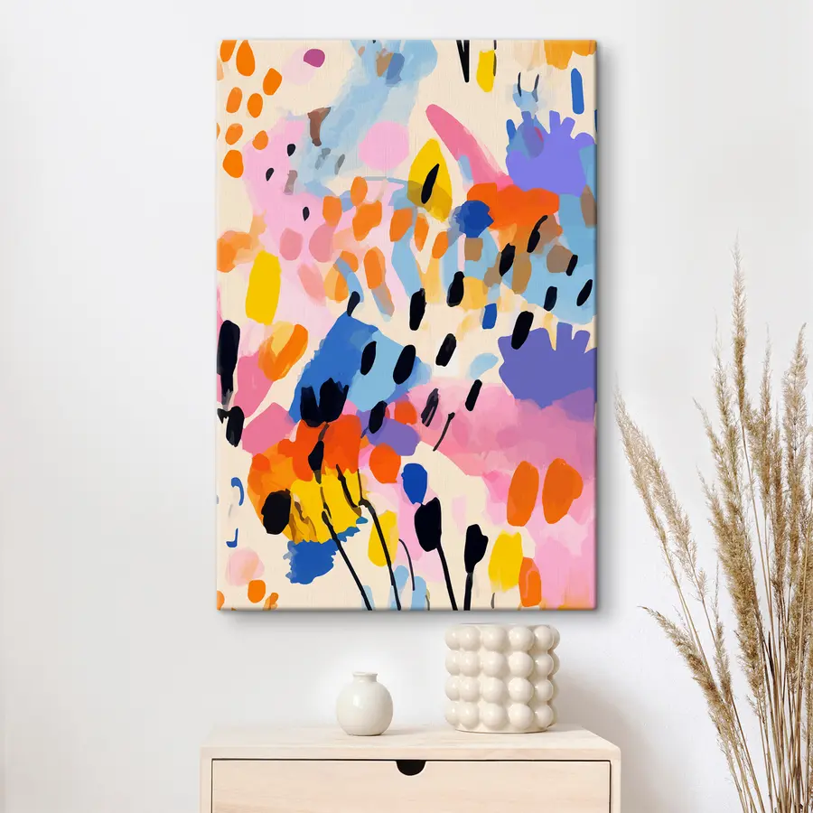 carta da parati Colori vibranti in un'astrazione giocosa nr. s36597