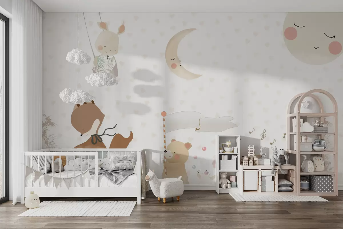 carta da parati Carta da parati con simpatici animali nr. u99000