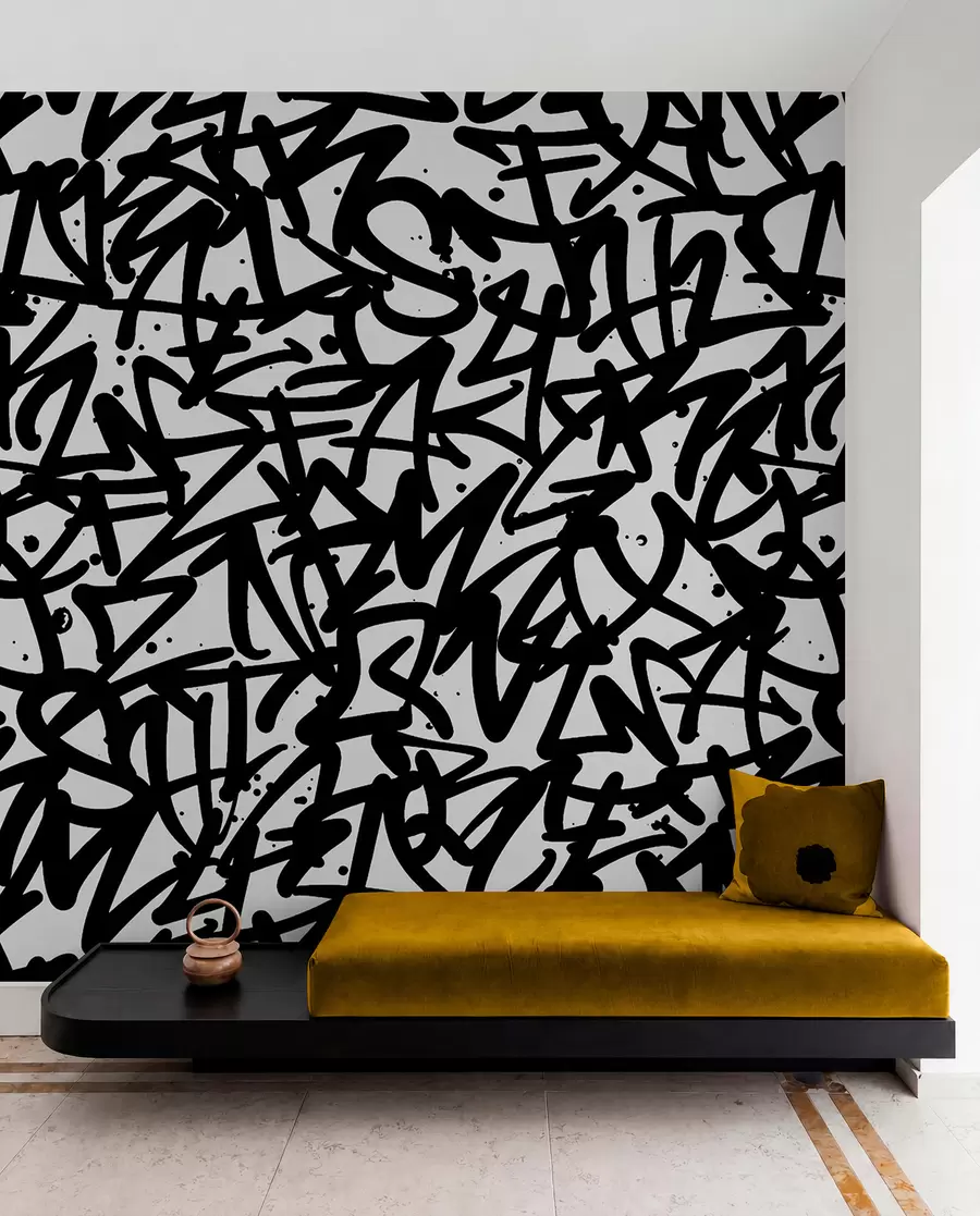 carta da parati Emozioni dei graffiti: nero nr. u99087v3