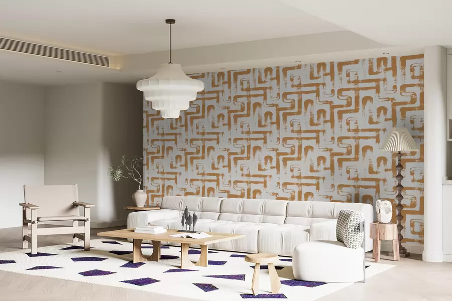 carta da parati Linea magica: arancione nr. u99091v2