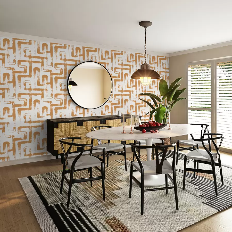 carta da parati Linea magica: arancione nr. u99091v2