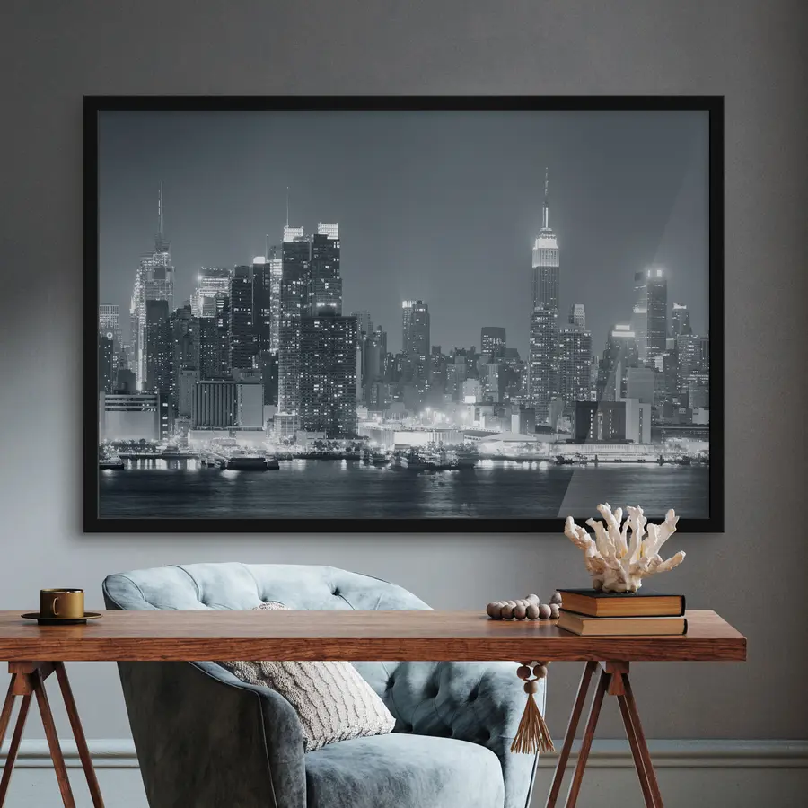 carta da parati Lo skyline della città illuminato di notte nr. f10201