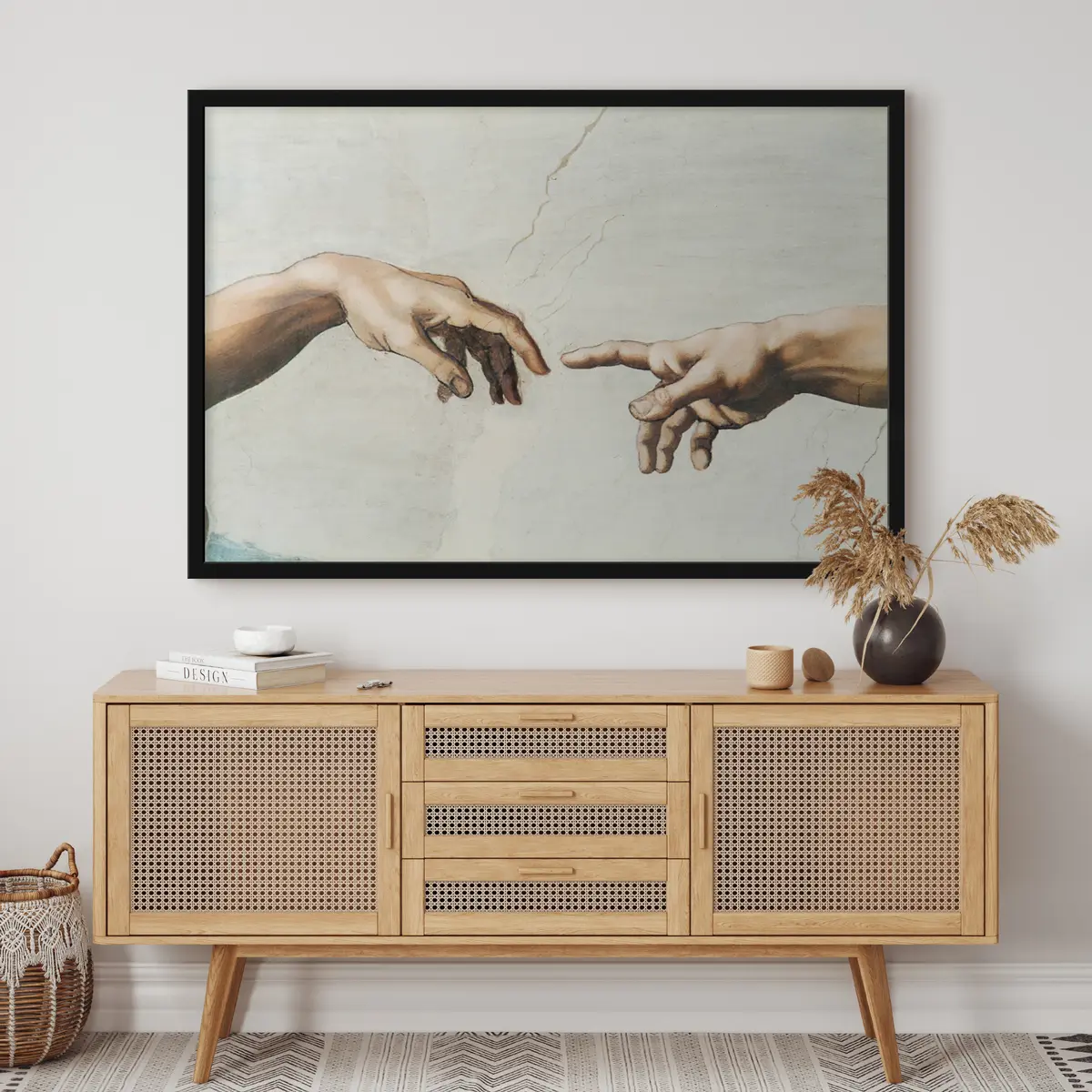 Poster Connessione divina attraverso la punta delle dita f11909